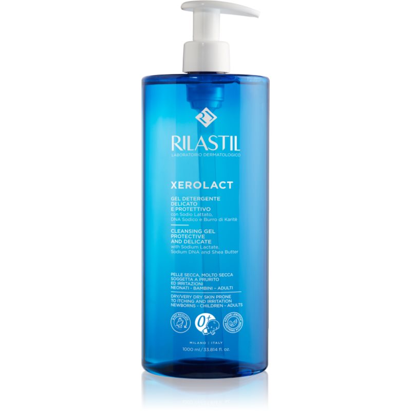 Rilastil Xerolact Cleansing Gel gel de curățare blând pentru pielea uscata sau foarte uscata 1000 ml