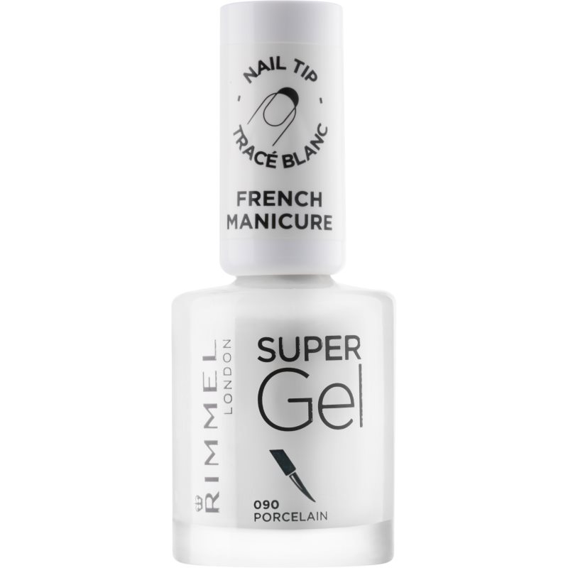 Rimmel Super Gel Step 1 lac de unghii pentru manichiura frantuzeasca culoare 090 Porcelain 12 ml