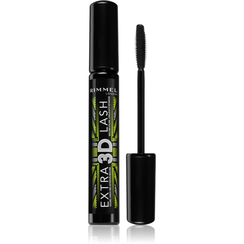 Rimmel Extra 3D Lash Mascara pentru volum si lungire culoare 003 Extreme Black 8 ml