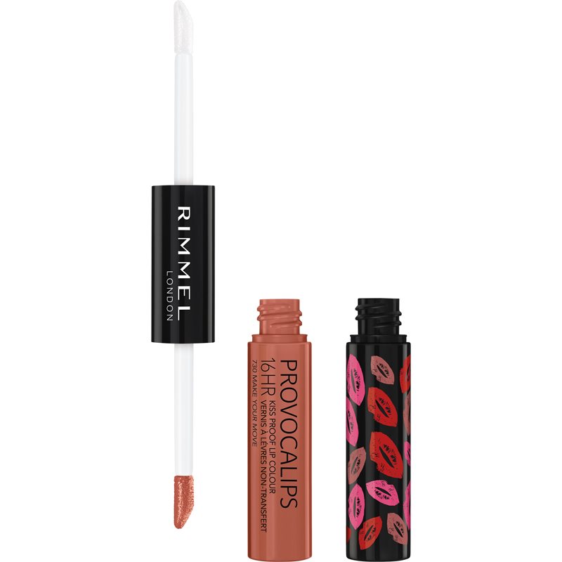 Rimmel Provocalips ruj si luciu de buze cu persistenta indelungata 2 in 1 culoare 730 Make Your Move 7 ml