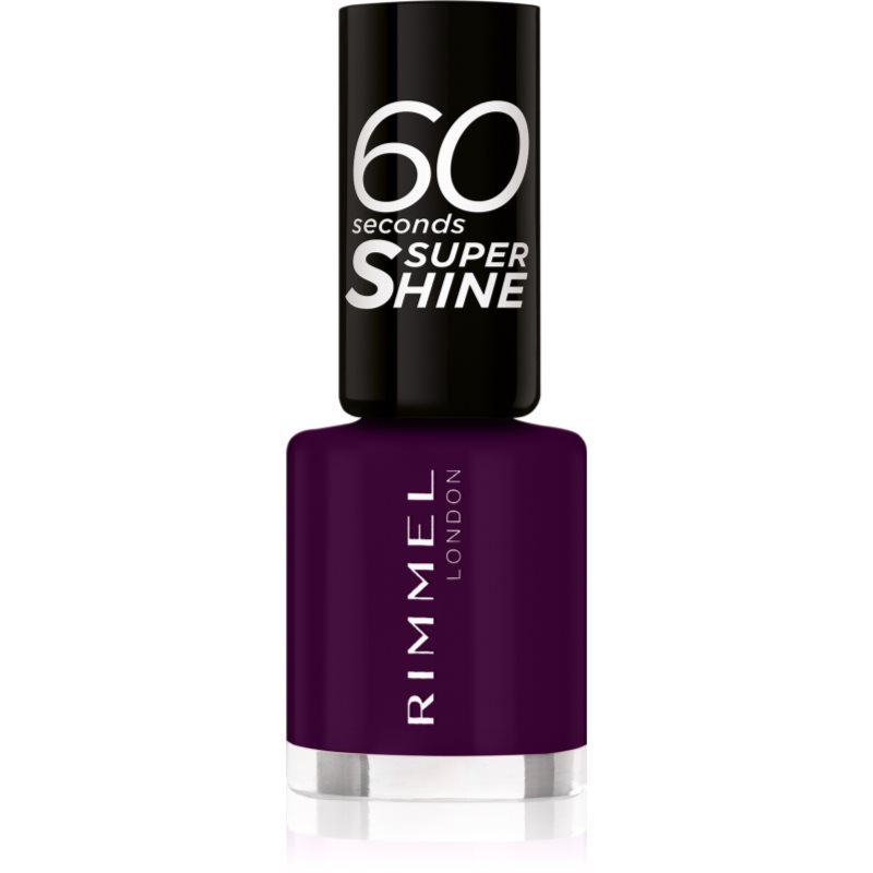 Rimmel 60 Seconds Super Shine lac de unghii culoare 345 Black Cherries 8 ml