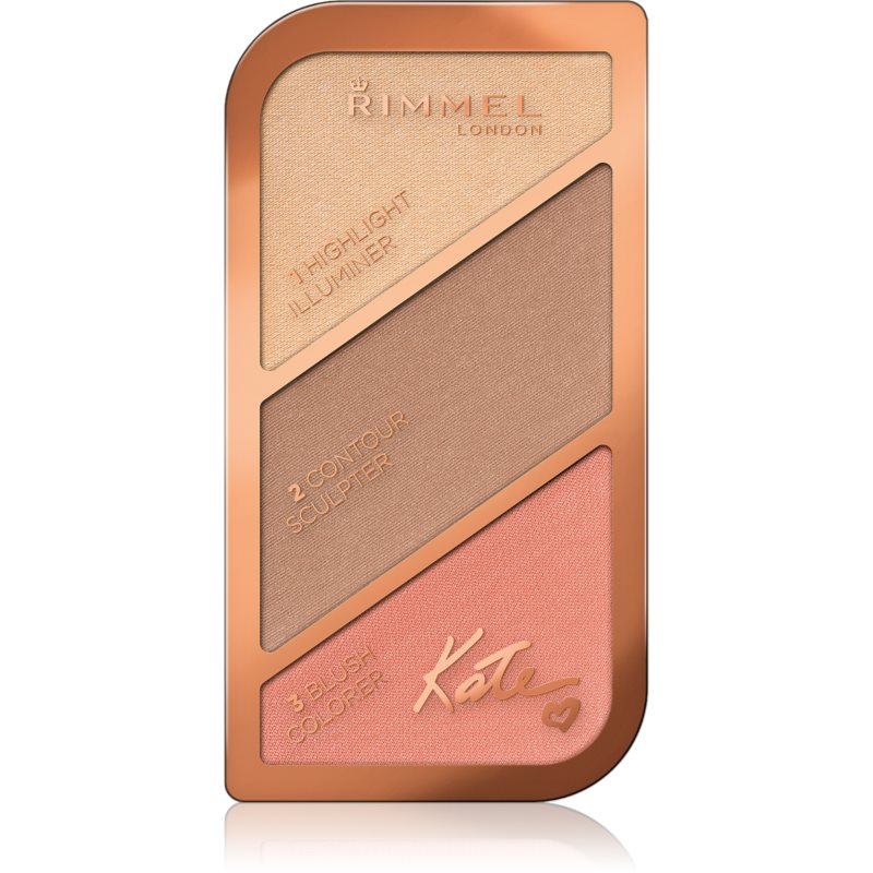 Rimmel Kate Patela pentru conturul fetei culoare 002 Coral Glow 18,5 g