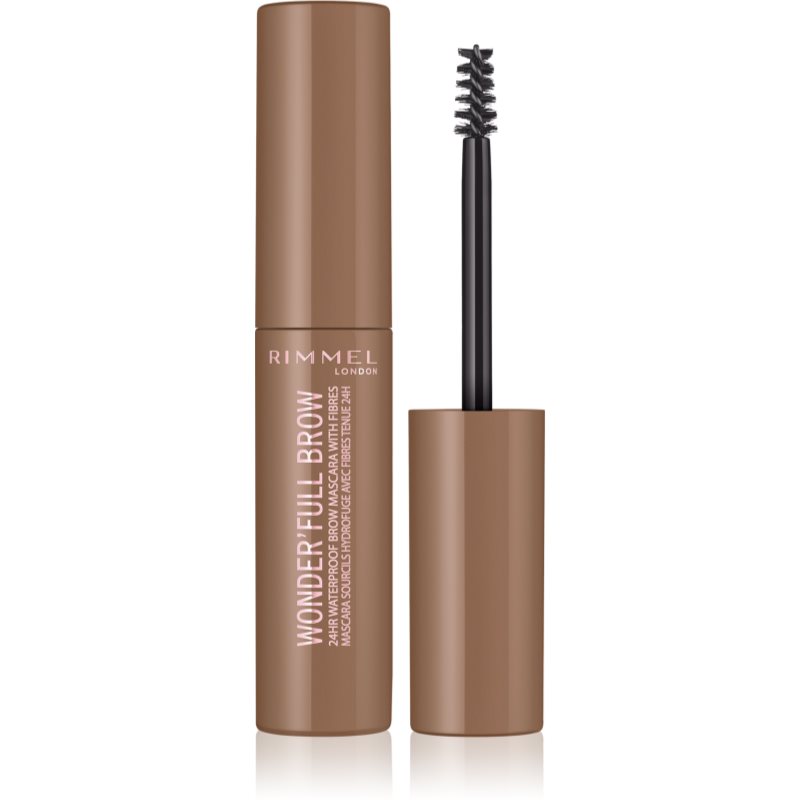 Rimmel Wonder'Full Brow mascara pentru sprâncene rezistent la apa culoare 001 Light 4.5 ml