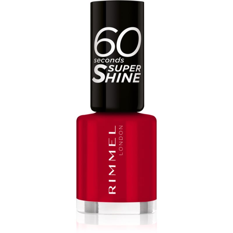 Rimmel 60 Seconds Super Shine lac de unghii culoare 313 Feisty Red 8 ml