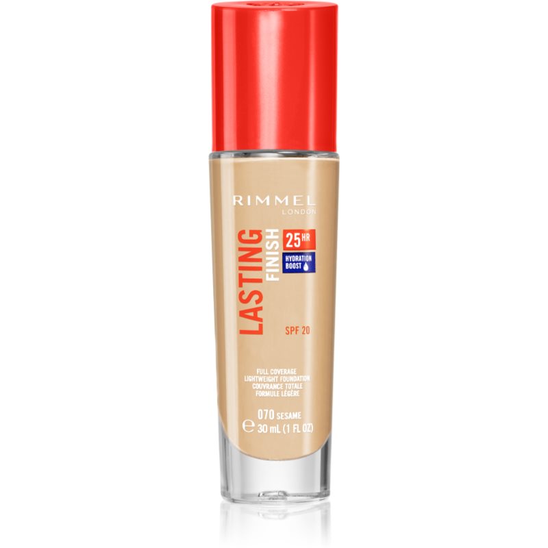 Rimmel Lasting Finish 25H fond de ten lichid SPF 20 culoare 070 Sesame 30 ml