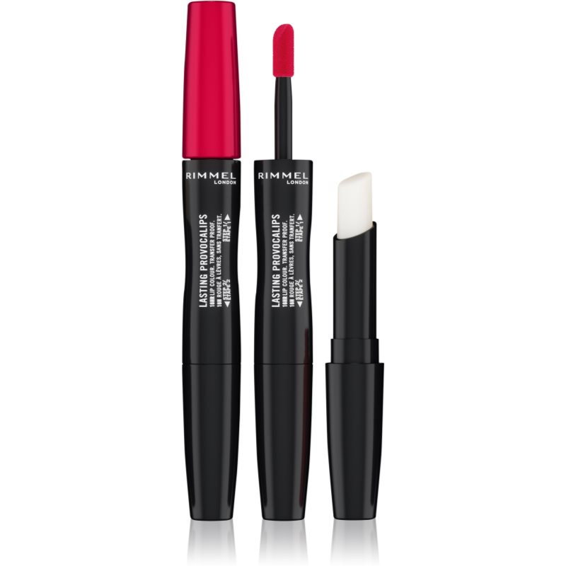 Rimmel Lasting Provocalips Double Ended ruj cu persistenta indelungata culoare 500 Kiss The Town Red 3,5 g