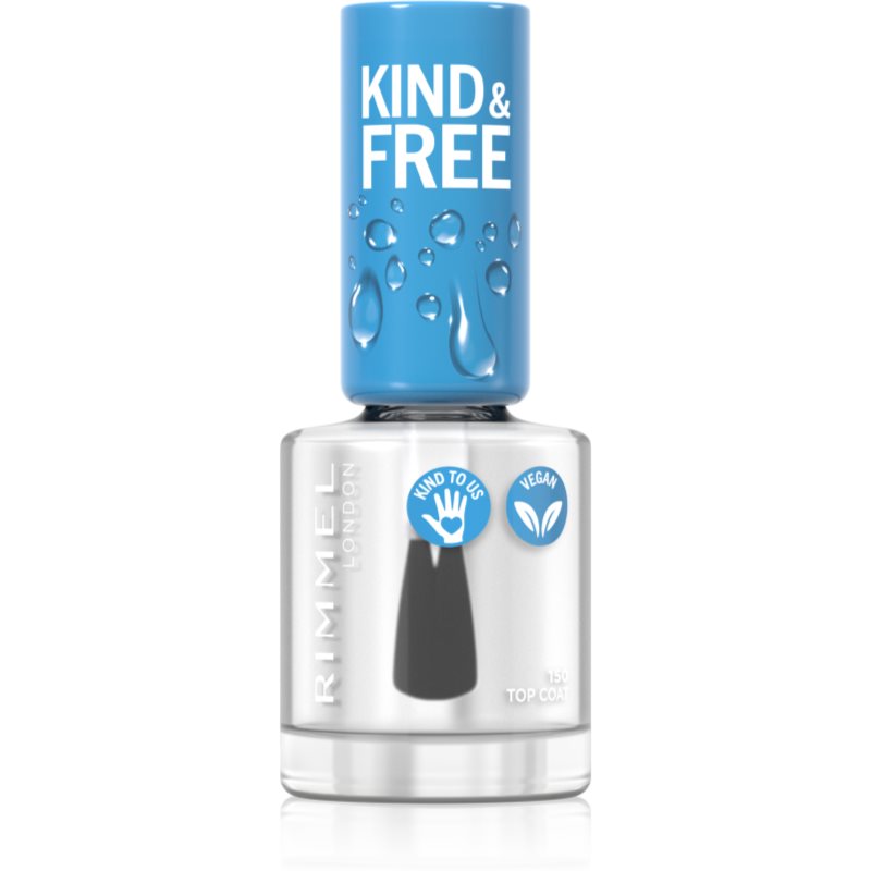 Rimmel Kind & Free lac de unghii/parte sus culoare 150 Oxygen Wave 8 ml