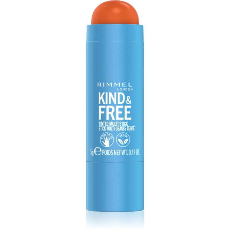 Rimmel Kind & Free machiaj multifuncțional pentru ochi, buze și față culoare 004 Tangerine Dream 5 g