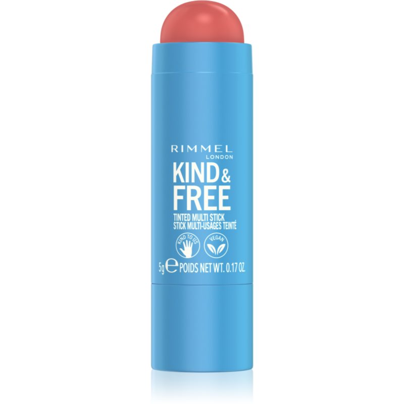 Rimmel Kind & Free machiaj multifuncțional pentru ochi, buze și față culoare 001 Caramel Dusk 5 g