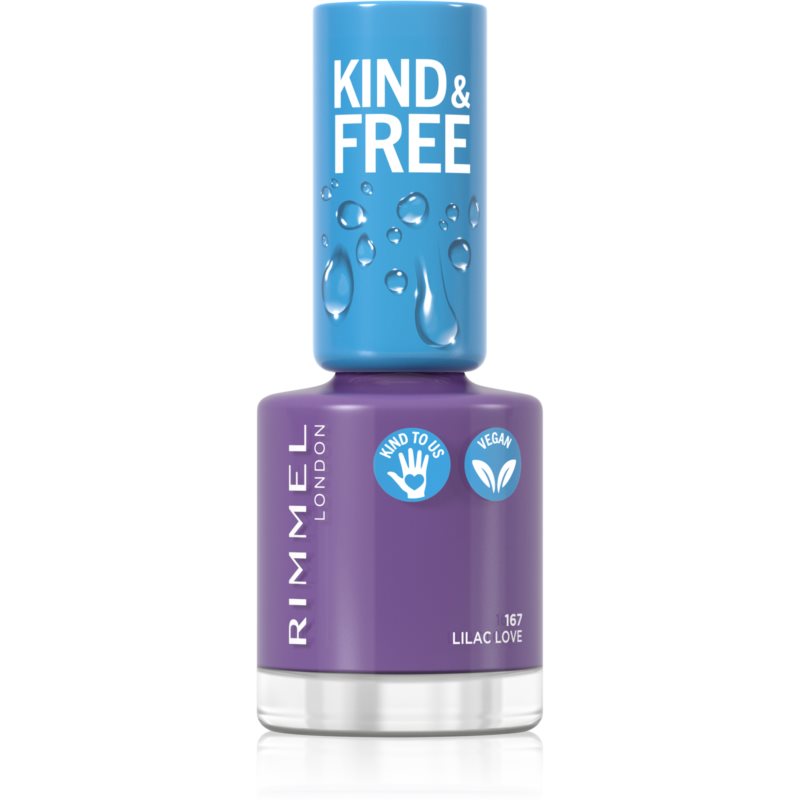 Rimmel Kind & Free lac de unghii culoare 167 Lilac Love 8 ml