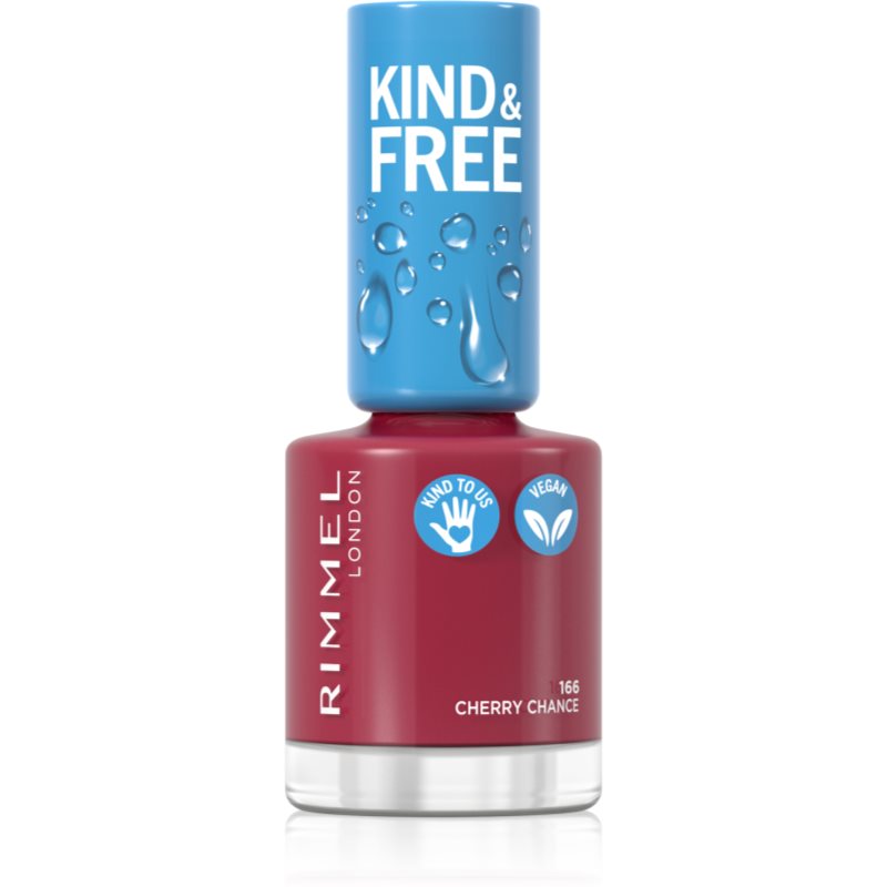 Rimmel Kind & Free lac de unghii culoare 166 Cherry Chance 8 ml