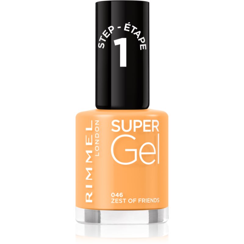 Rimmel Super Gel gel de unghii fara utilizarea UV sau lampa LED culoare 046 Zest Of Friends 12 ml