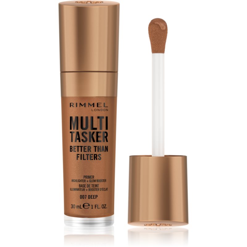 Rimmel Multi-Tasker Better Than Filters bază pentru machiaj iluminatoare pentru uniformizarea nuantei tenului culoare 007 Deep 30 ml