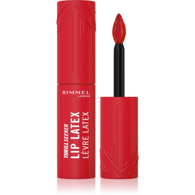 Rimmel Thrill Seeker Lip Latex ruj de buze lichid culoare 400 Rimmel Red 6 ml