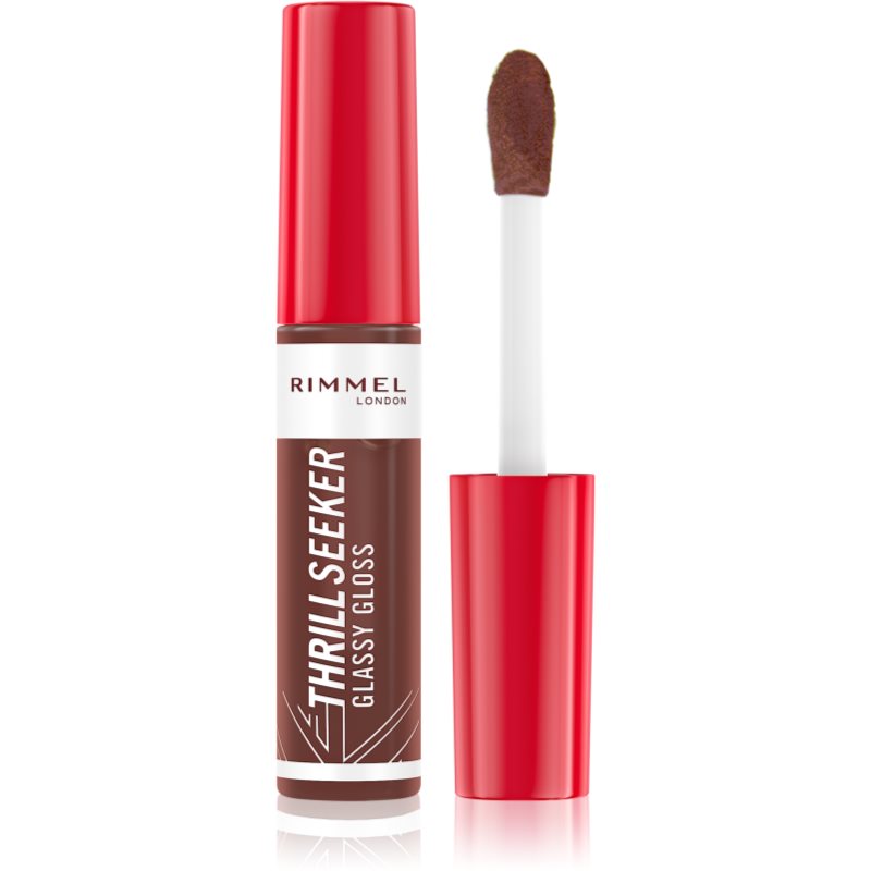 Rimmel Thrill Seeker Glassy Gloss luciu de buze pentru un volum suplimentar culoare 800 Chocolate Glaze 10 ml