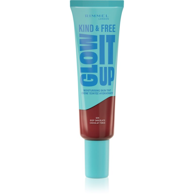 Rimmel Kind & Free Glow It Up machiaj ușor de hidratare culoare 605 Deep Chocolate 30 ml