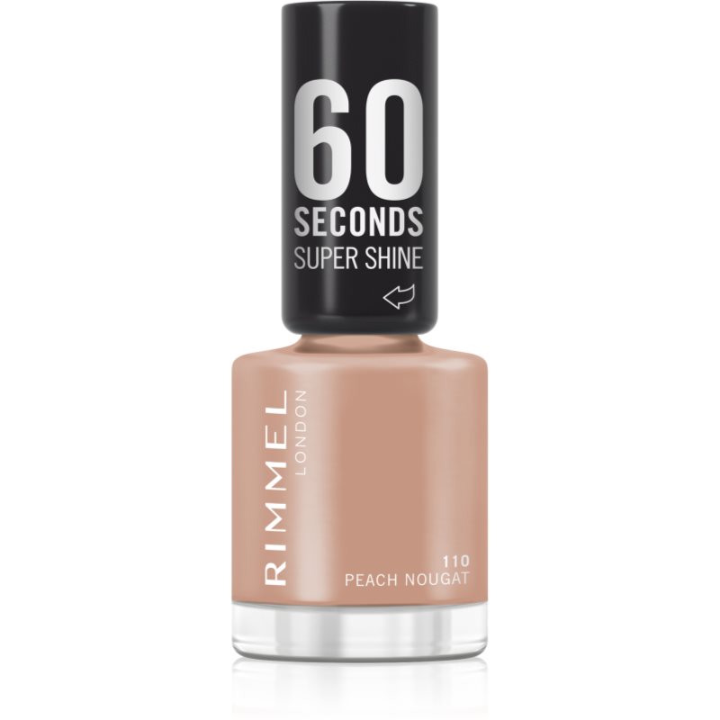 Rimmel 60 Seconds Super Shine lac de unghii culoare 110 Peach Nougat 8 ml