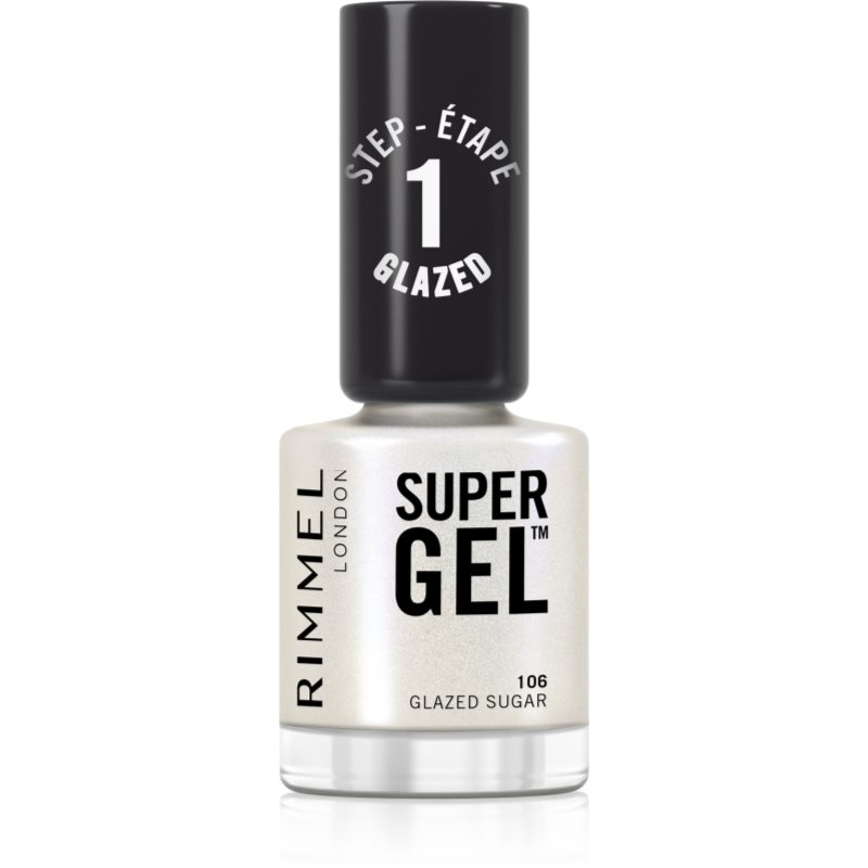 Rimmel Super Gel gel de unghii fara utilizarea UV sau lampa LED culoare 106 Glazed Sugar 12 ml