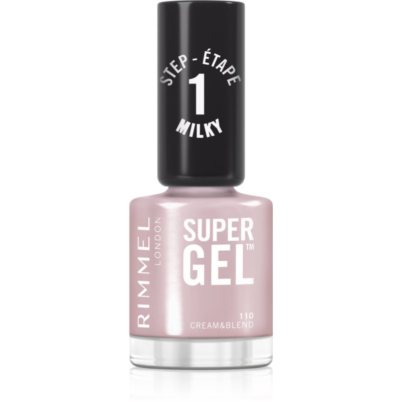 Rimmel Super Gel gel de unghii fara utilizarea UV sau lampa LED culoare 110 Cream & Blend 12 ml