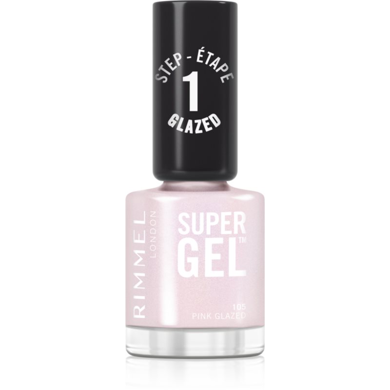 Rimmel Super Gel gel de unghii fara utilizarea UV sau lampa LED culoare 105 Pink Glazed 12 ml
