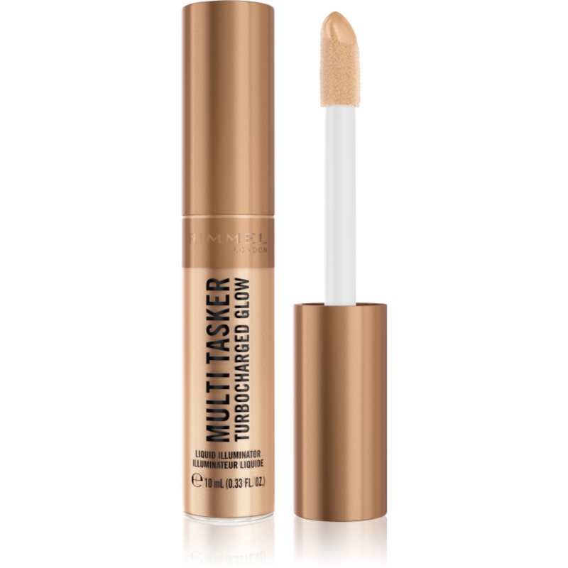Rimmel Multi-Tasker Turbocharged Glow iluminator lichid culoare 008 It's Giving Bronze 10 ml