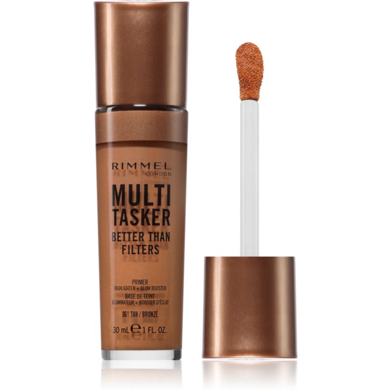Rimmel Multi-Tasker Better Than Filters bază pentru machiaj iluminatoare pentru uniformizarea nuantei tenului culoare 061 Tan 30 ml