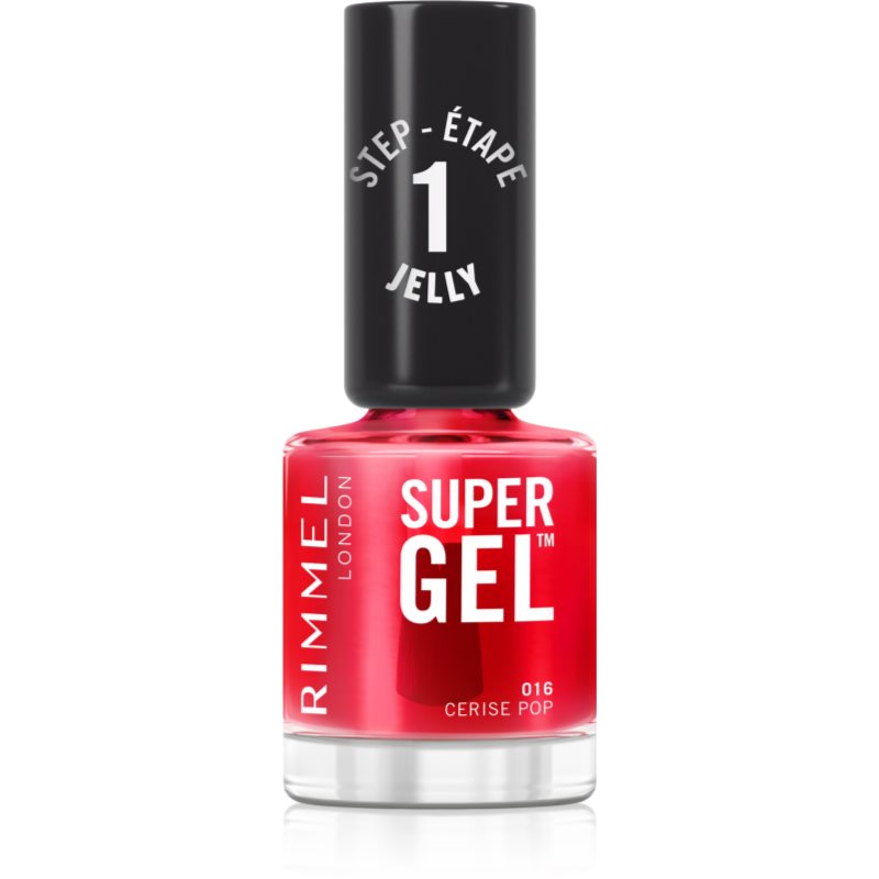 Rimmel Super Gel gel de unghii fara utilizarea UV sau lampa LED culoare 016 Cerise Pop 12 ml