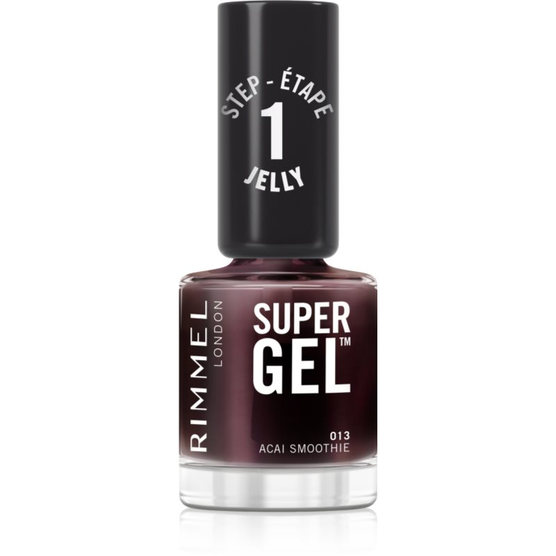Rimmel Super Gel gel de unghii fara utilizarea UV sau lampa LED culoare 013 Acai Smoothie 12 ml