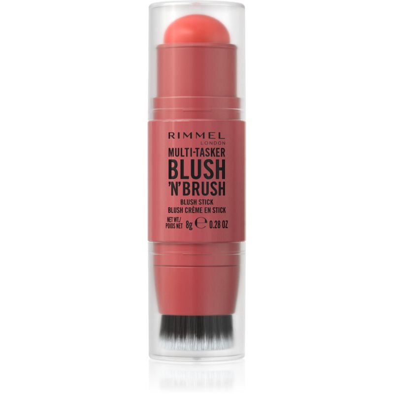 Rimmel Multi-Tasker Blush'N'brush blush stick cu pensulă culoare 250 Coral Dust 8 g