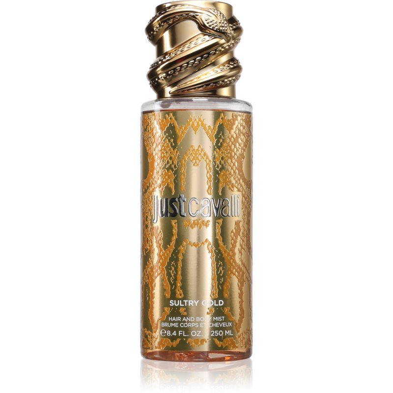 Roberto Cavalli Just Cavalli Sultry Gold spray parfumat pentru corp și păr pentru femei 250 ml