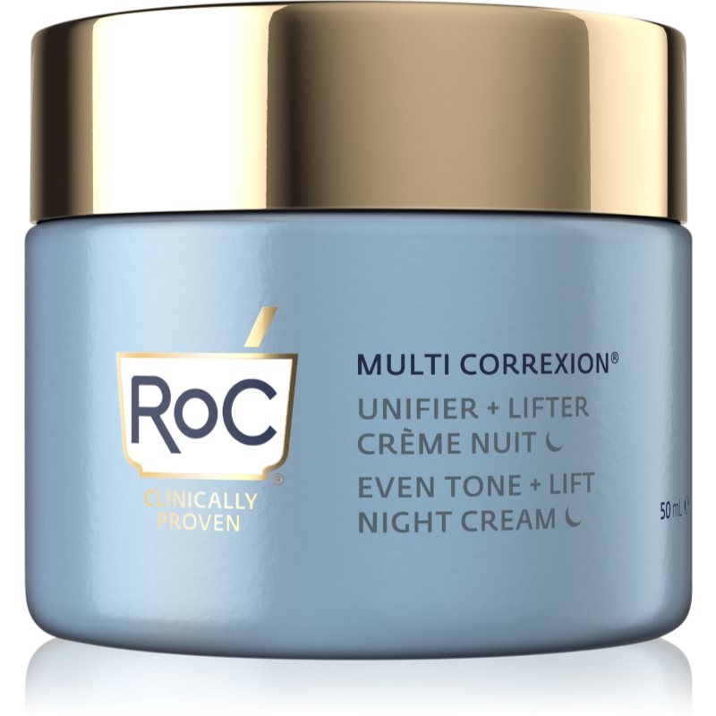 Roc Multi Correxion Even Tone + Lift Crema Radianta De Noapte Pentru Uniformizarea Nuantei Tenului 50 Ml