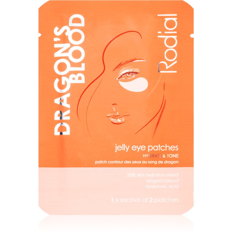 Rodial Dragon's Blood Jelly Eye Patches masca hidrogel pentru ochi pentru hidratare si fermitate 1 buc