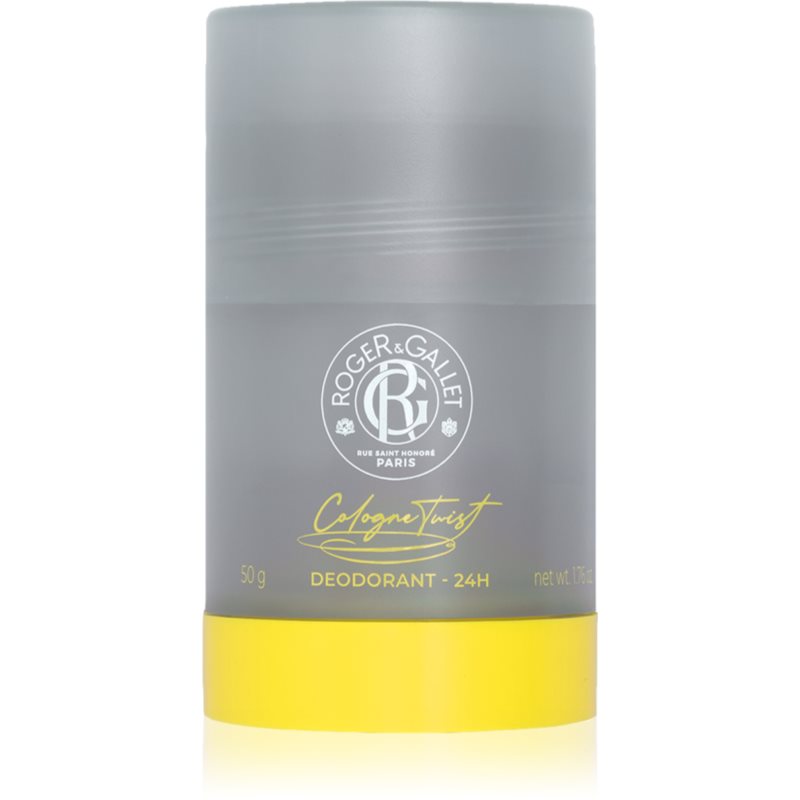 Roger & Gallet Cologne Twist deodorant fără conținut săruri de aluminiu pentru piele sensibila pentru bărbați 50 g