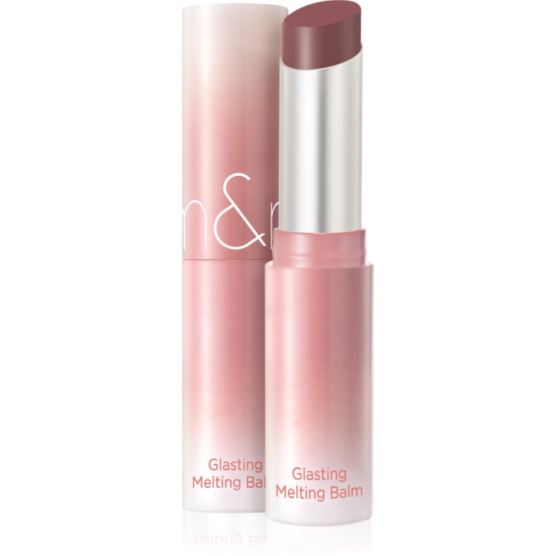 rom&nd Glasting Melting Balm balsam de buze ofera hidratare si stralucire culoare 12 Veiled Rose 3.5 g