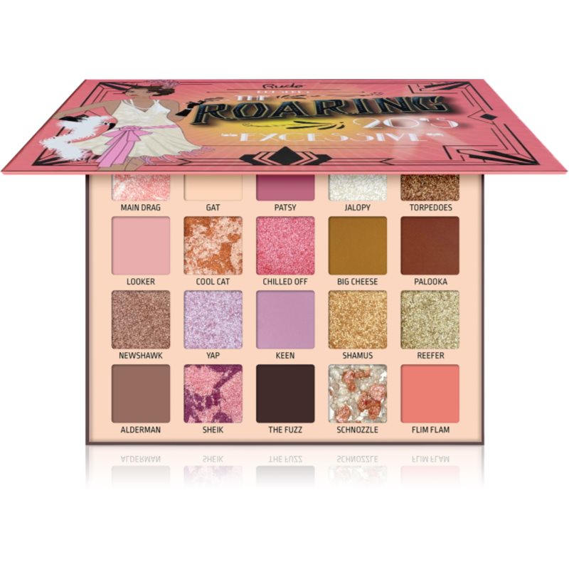 Rude Cosmetics The Roaring 20&#039;s paletă cu farduri de ochi culoare Excessive 24 g