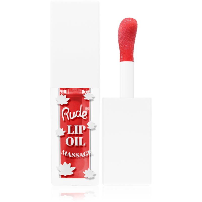 Rude Cosmetics Lip Oil Massage ulei pentru buze cu efect de hidratare culoare Chillaxin’ Cherry 4 ml