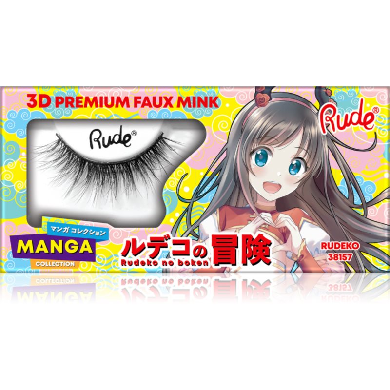 Rude Cosmetics Manga Collection 3D Premium Faux Mink gene false tip Rudeko 2 buc