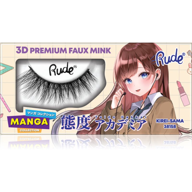 Rude Cosmetics Manga Collection 3D Premium Faux Mink gene false tip Kirei-Sama 2 buc