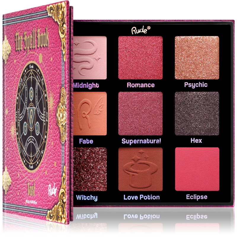 Rude Cosmetics The Spell Book paletă cu farduri de ochi culoare Lust 10.8 g