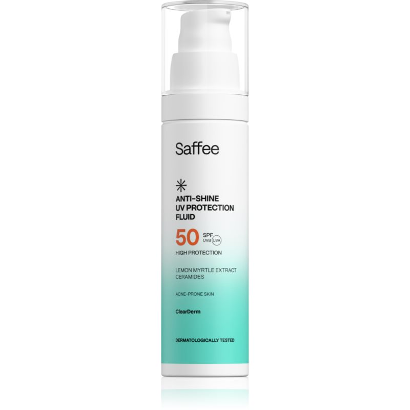 Saffee ClearDerm Anti-shine UV Protection Fluid SPF 50 protective fluid pentru tenul gras, predispus la acnee SPF 50 50 ml