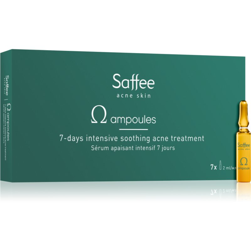 Saffee Acne Skin Omega ampoules: 7-days intensive soothing acne treatment 7 zile de terapie intensivă pentru calmarea simptomelor acneice 7x2 ml