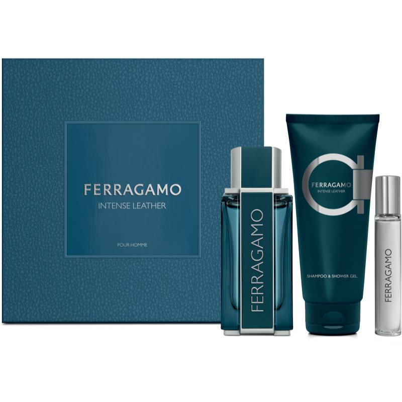 Ferragamo Intense Leather set cadou pentru bărbați
