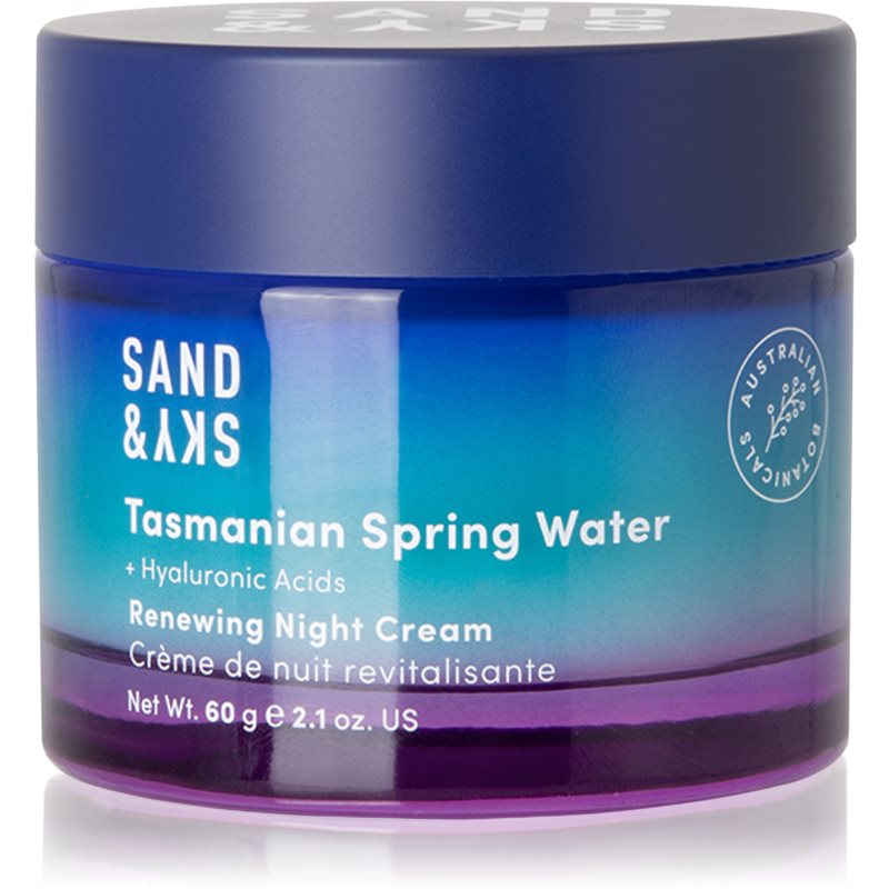 Sand & Sky Tasmanian Spring Water Renewing Night Cream Crema De Noapte Anti-imbatranire 60 G