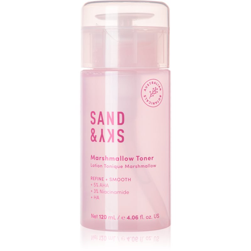 Sand & Sky The Essentials Marshmallow Toner tonic exfoliant delicat pentru definirea pielii 120 ml