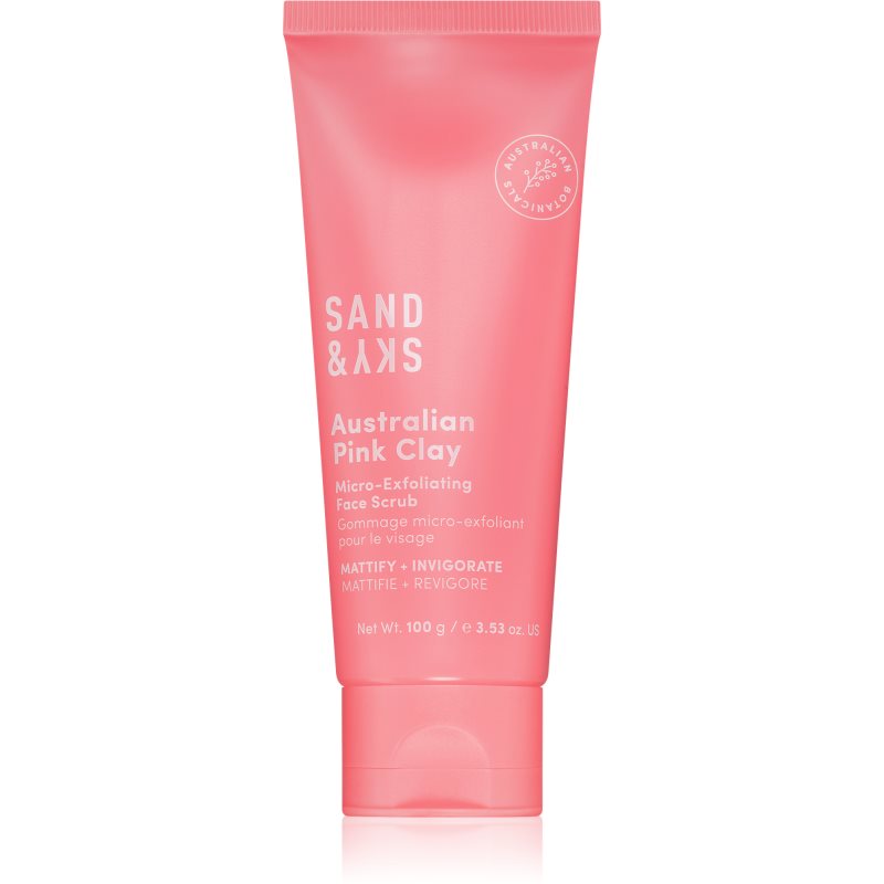 Sand & Sky Australian Pink Clay Micro-Exfoliating Face Scrub gel de curățare micro-exfoliant faciale 100 g