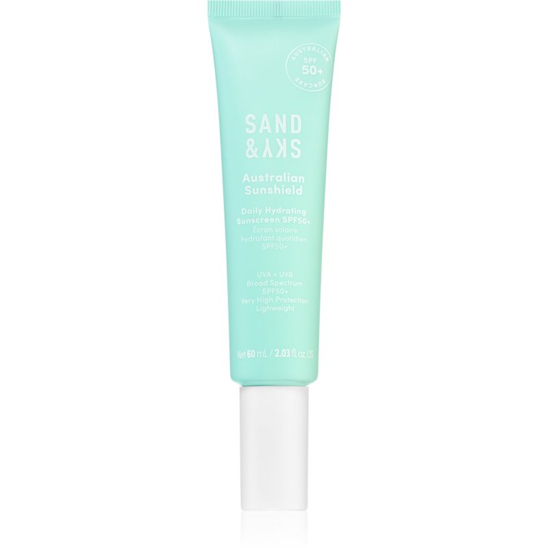 Sand & Sky Australian Sunshield Daily Hydrating Sunscreen SPF50+ crema fata iluminatoare de protectie SPF 50+ 60 ml