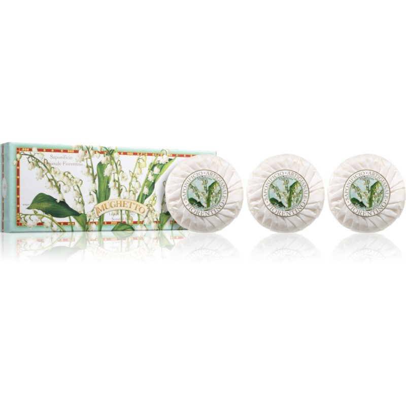 Saponificio Artigianale Fiorentino Lily Of The Valley Set set de săpunuri solide 3x100 g