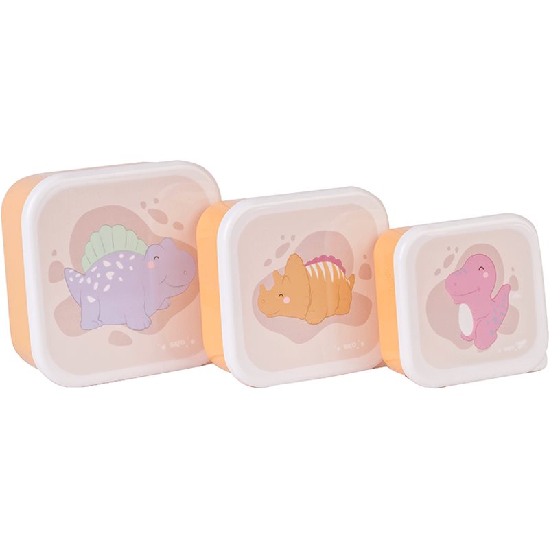 Saro Baby Snack Boxes caserolă de mâncare Mustard 3 buc