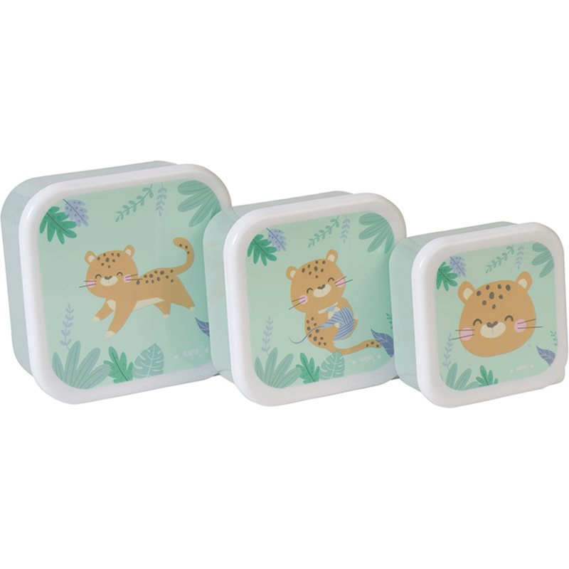 Saro Baby Snack Boxes caserolă de mâncare Hunter Mint 3 buc