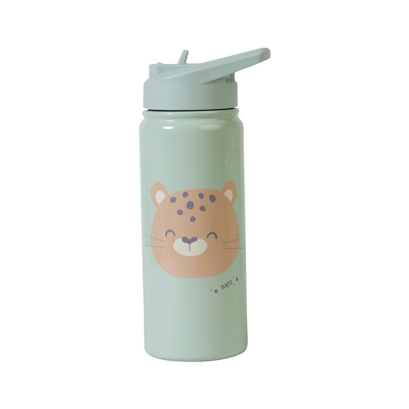 Saro Baby Thermos Bottle with Straw termos cu pai Mint 500 ml